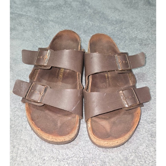Birkenstock Arizona Leather Sandals Brown Size 42 M9/9.5 W11/11.5 GUC - Picture 2 of 7